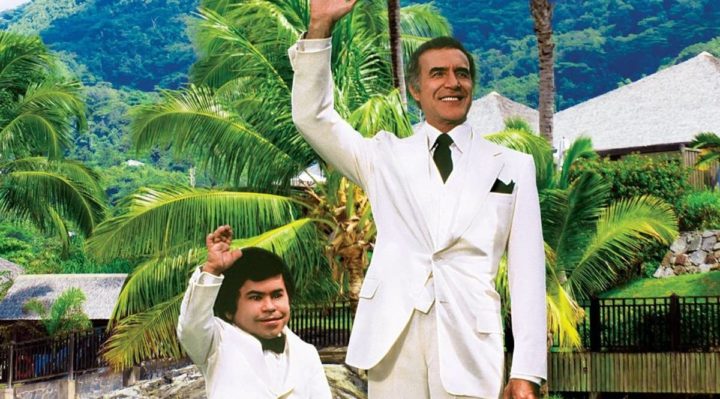 tatu and mr roarke wave to guests from fantasy island